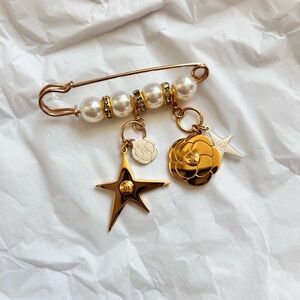 Brooch pin with limited edition charms